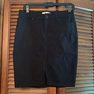 Adam Levine Women’s Size 6 Black Jean Pencil Skirt New Without Tags